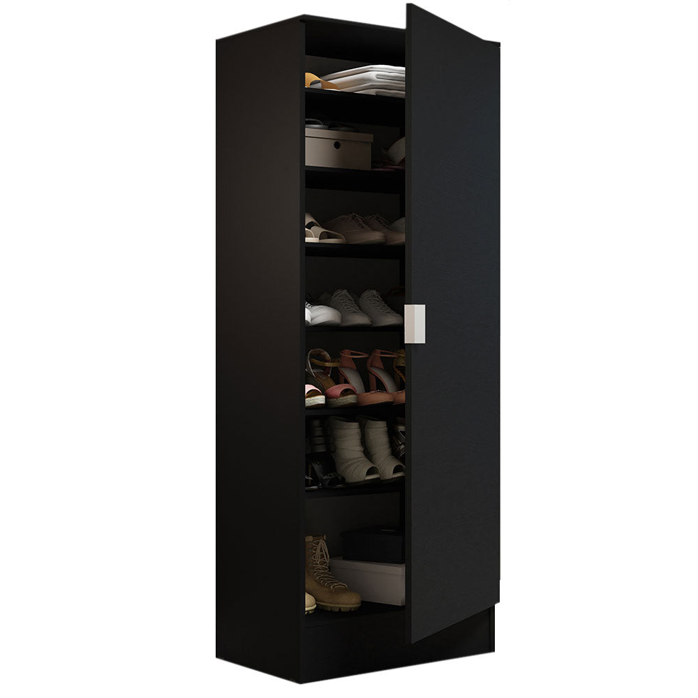 Armário Multiuso 60 cm 1 porta Preto Madesa