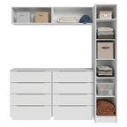 Conjunto Quarto com 1 Guarda-Roupa Neo 2 Aéreos 2 Cômodas Branco Madesa 01