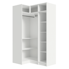 Guarda-Roupa Modulado de Canto 3 Portas com Espelhos Branco Neo Madesa