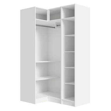 Guarda-Roupa Modulado de Canto 3 Portas com Espelhos Branco Neo Madesa
