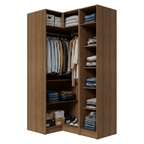 Guarda-Roupa Modulado de Canto 3 Portas Rustic/Crema Neo Madesa