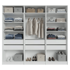 Guarda-Roupa Modulado 240 cm 6 Portas com Espelhos 6 Gavetas Branco Neo Madesa 04