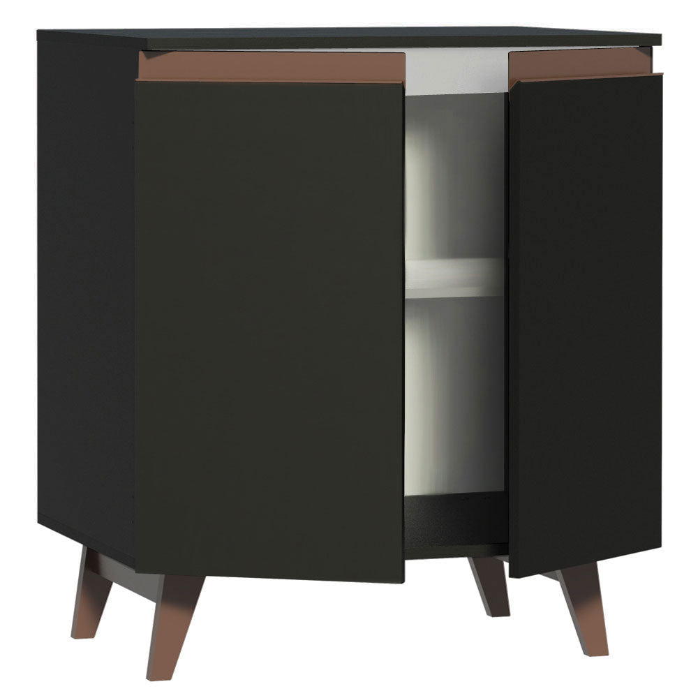 Balcão Cantinho do Café Madesa Reims 70 cm 2 Portas Preto