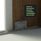 Guarda-Roupa Casal 100% MDF Madesa Royale 3 Portas de Correr com Pés Branco/Rustic/Branco