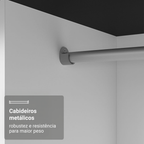 Guarda-Roupa Casal Madesa Mônaco 3 Portas de Correr de Espelho Preto