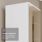 Sapateira Madesa Isis 1 Porta com Espelho Branco