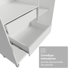 Guarda-Roupa Closet com Pés 2 Gavetas 121 cm Branco Venus Madesa
