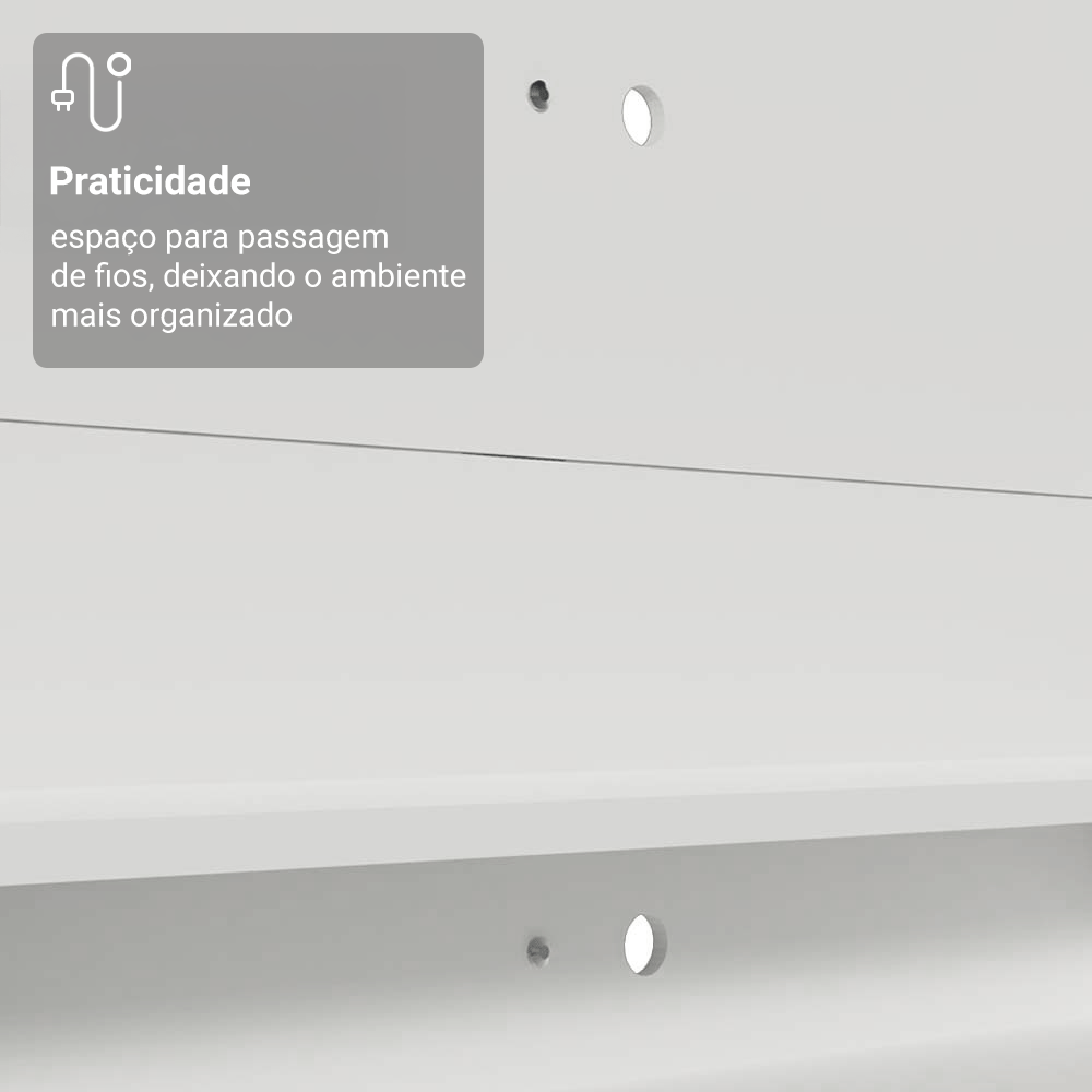 Painel para TV até 60 Polegadas Madesa Alfa Branco