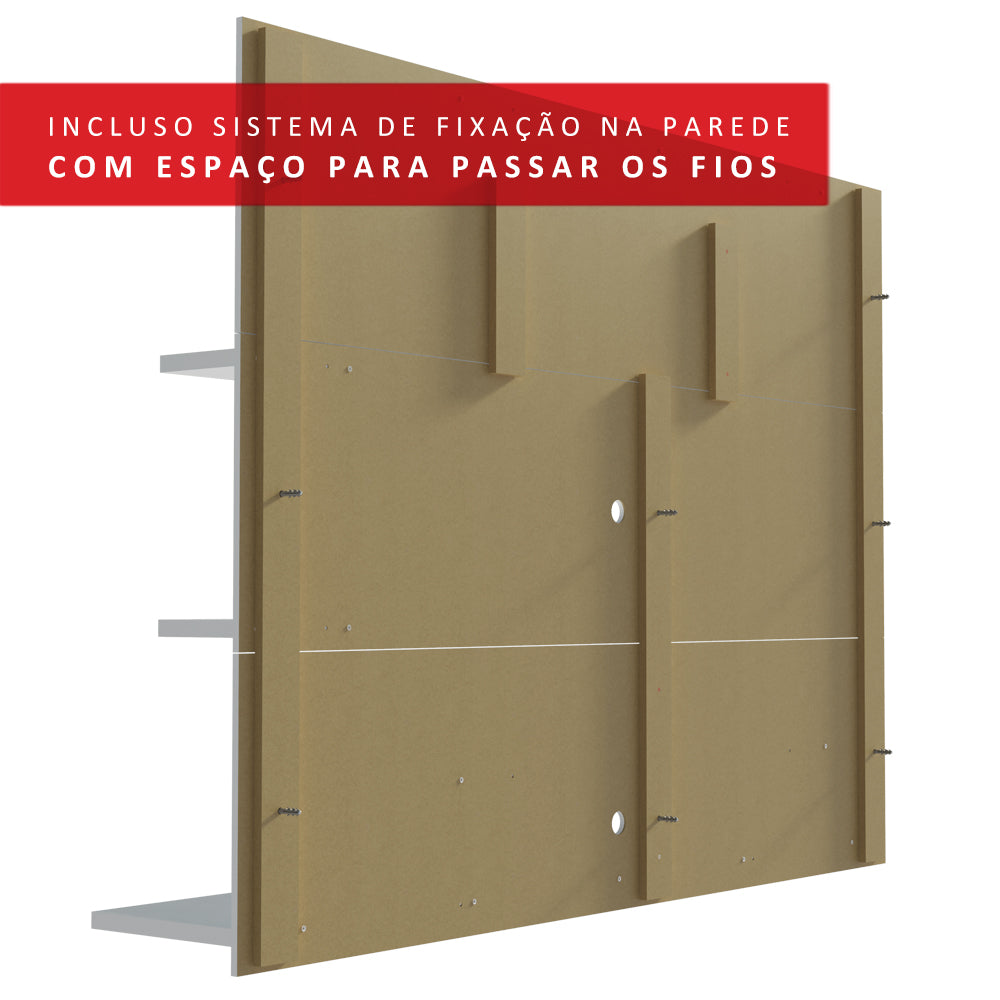 Painel para TV até 60 Polegadas Madesa Alfa Branco