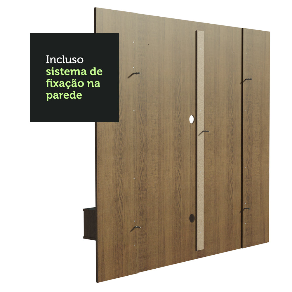 Painel para TV até 50 Polegadas Madesa Arizona 1 Prateleira 2 Nichos Rustic