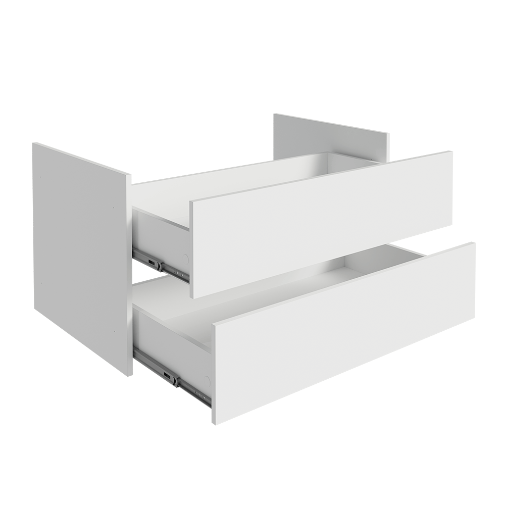 Kit 2 Gavetas para Guarda-Roupa Modulado Neo Branco Madesa