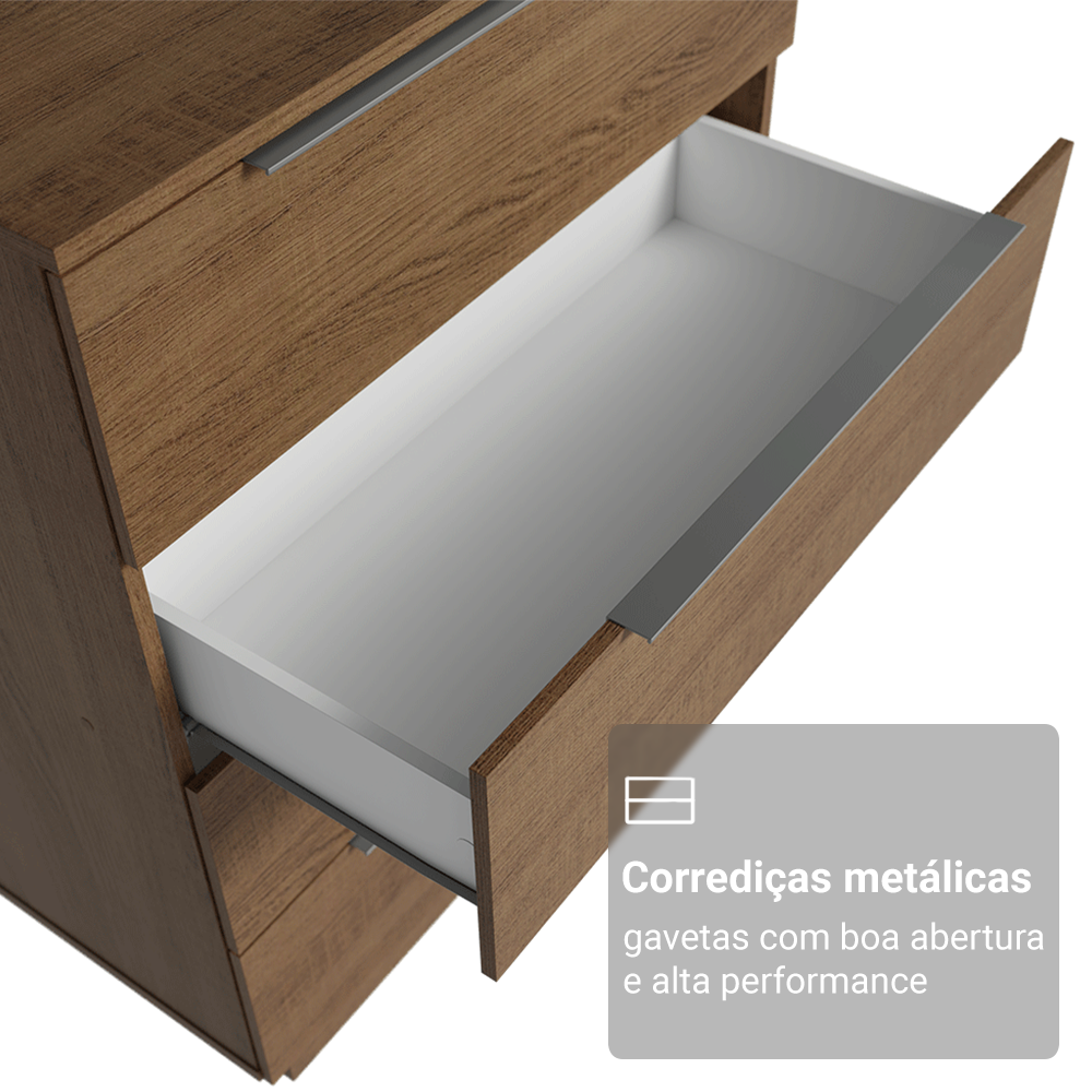 Comoda Madesa 4 Gavetas Rustic