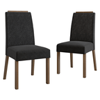Kit 2 Cadeiras de Jantar 4255 com Espaldar Rustic/Oxford Madesa