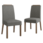 Kit 2 Cadeiras de Jantar 4255 com Espaldar Rustic/Silver Madesa
