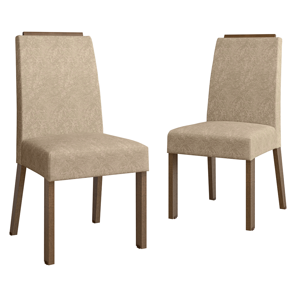 Kit 2 Cadeiras de Jantar 4255 com Espaldar Rustic/Imperial Madesa