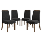 Kit 4 Cadeiras de Jantar 4255 com Espaldar Rustic/Oxford Madesa