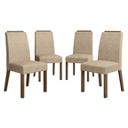 Kit 4 Cadeiras de Jantar 4255 com Espaldar Rustic/Imperial Madesa
