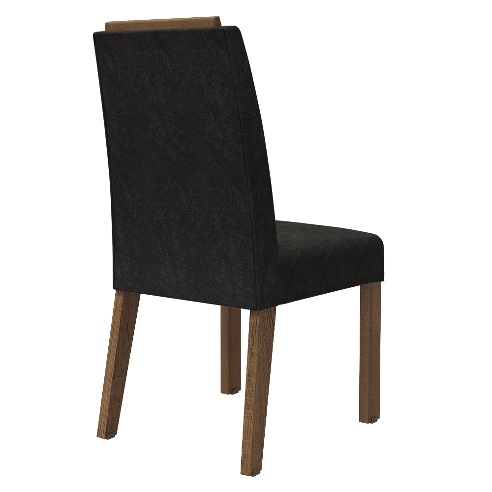Kit 2 Cadeiras de Jantar 4256 com Espaldar Rustic/Oxford Madesa