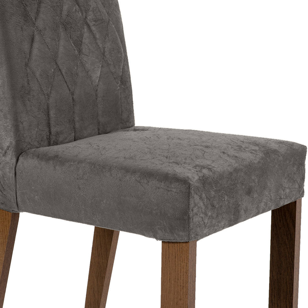 Kit 2 Cadeiras de Jantar 4256 Rustic/Silver Madesa