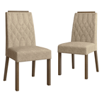 Kit 2 Cadeiras de Jantar 4256 com Espaldar Rustic/Imperial Madesa
