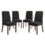 Kit 4 Cadeiras de Jantar 4256 com Espaldar Rustic/Oxford Madesa