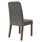 Kit 4 Cadeiras de Jantar 4256 com Espaldar Rustic/Silver Madesa