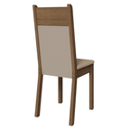 Kit 4 Cadeiras 4280 Madesa Rustic/Crema/Sintético Bege