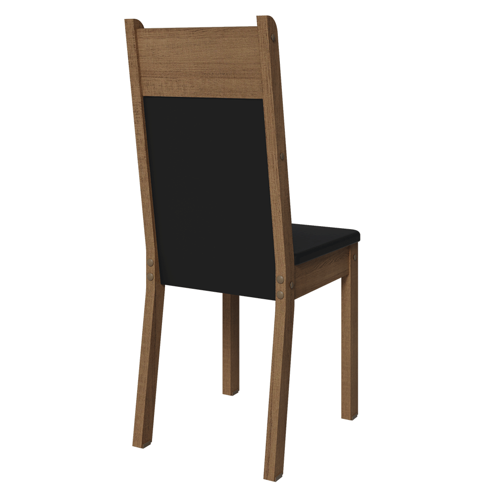 Kit 6 Cadeiras Rustic/Preto 4280 Madesa