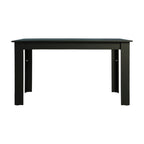 Mesa de Jantar Madesa Retangular Tampo de Madeira 5231 Preto