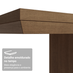 Mesa de Jantar Retangular Tampo com Moldura Rustic/Preto 5275 Madesa