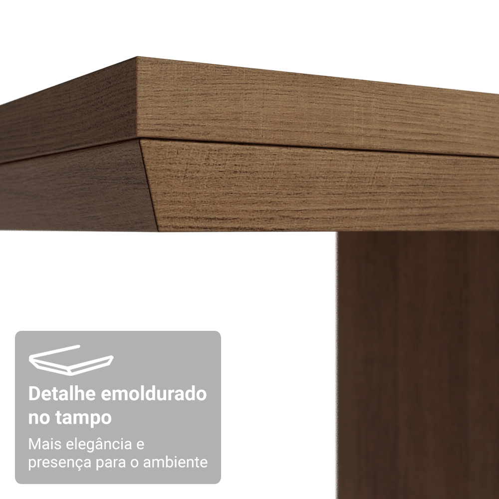 Mesa de Jantar Retangular Tampo com Moldura Rustic/Cinza 5275 Madesa