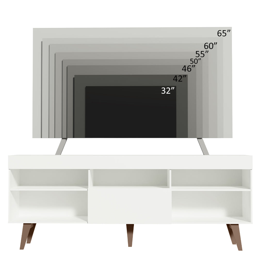 Rack para TV até 75 Polegadas Lille Madesa 180 cm 1 Porta Branco