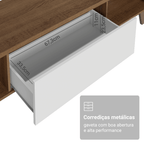 Rack para TV até 75 Polegadas 180 cm 2 Portas 1 Gaveta Rustic/Branco Dune Madesa