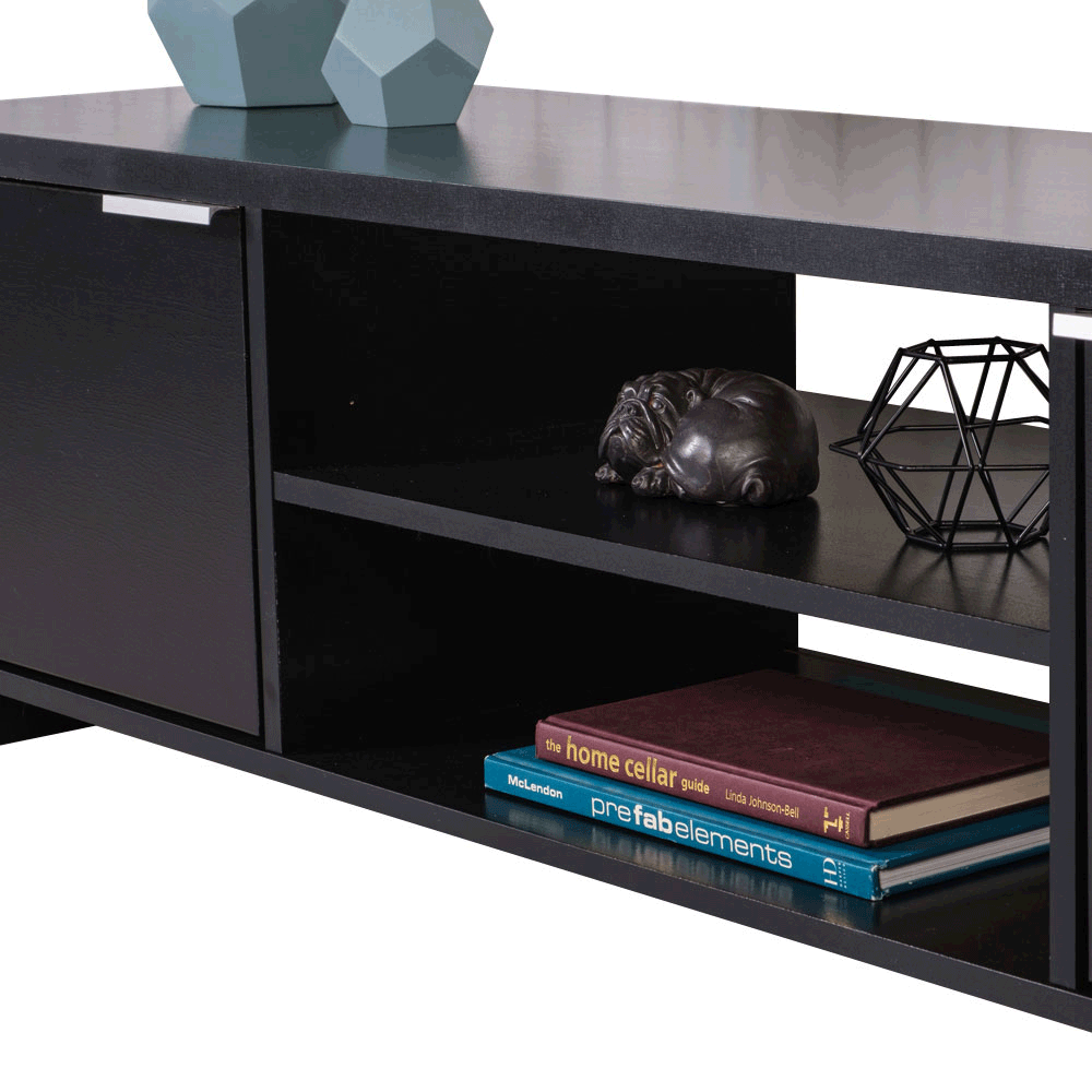 Rack para TV até 65 Polegadas Madesa 6918 com 2 Portas Preto PO