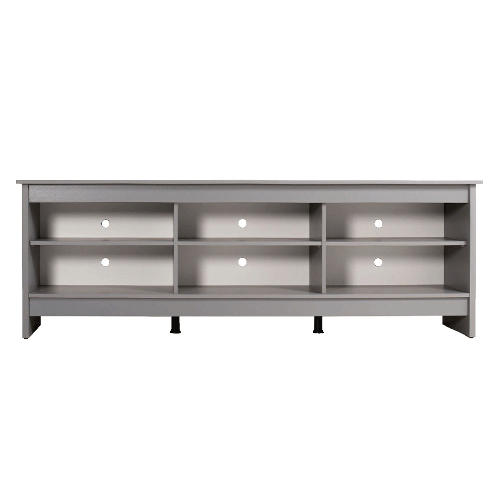 Rack para TV até 80 Polegadas Madesa 6924 com 6 Nichos Cinza PO