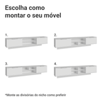 Rack Suspenso para TV até 80 Polegadas 218 cm 2 Portas Branco Stella Madesa