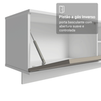 Rack Suspenso para TV até 80 Polegadas 218 cm 2 Portas Branco/Crema Vik Madesa