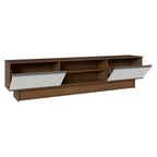 Rack para TV até 80 Polegadas 218 cm 2 Portas Rustic/Branco Glamy Madesa