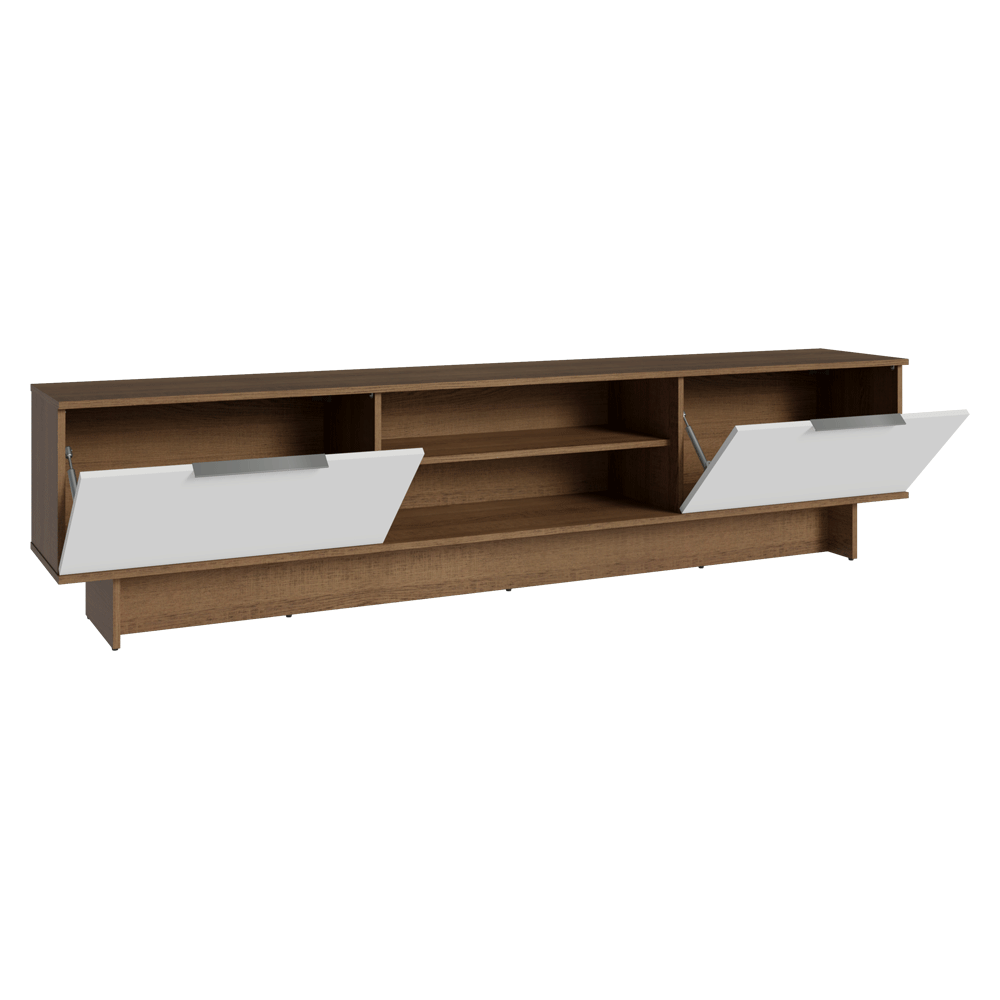 Rack para TV até 80 Polegadas 218 cm 2 Portas Rustic/Branco Stella Madesa