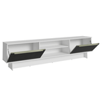 Rack para TV até 80 Polegadas 218 cm 2 Portas Branco/Preto Lux Madesa