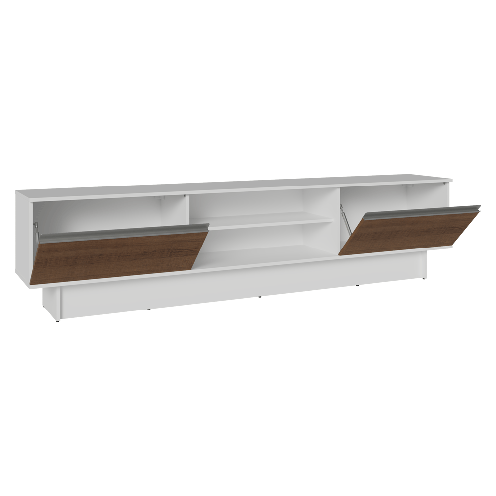 Rack para TV até 80 Polegadas 218 cm 2 Portas Branco/Rustic Glamy Madesa