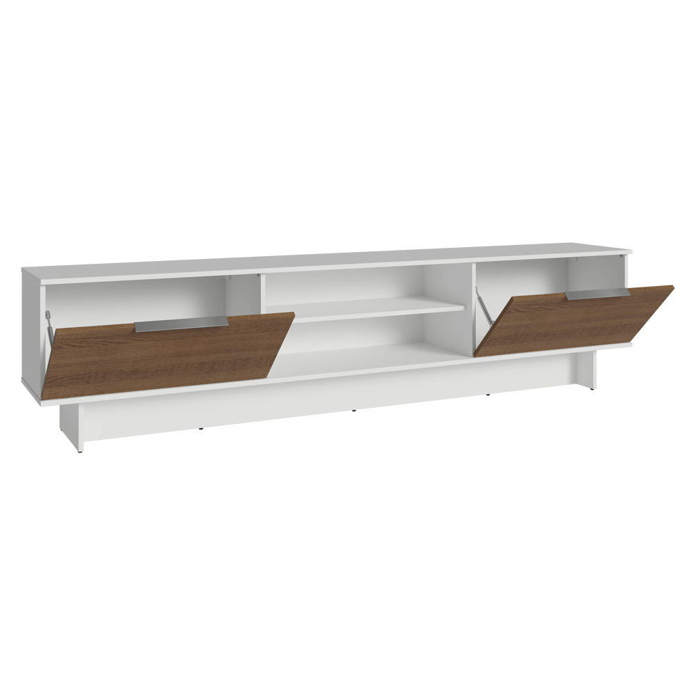 Rack para TV até 80 Polegadas 218 cm 2 Portas Branco/Rustic Stella Madesa