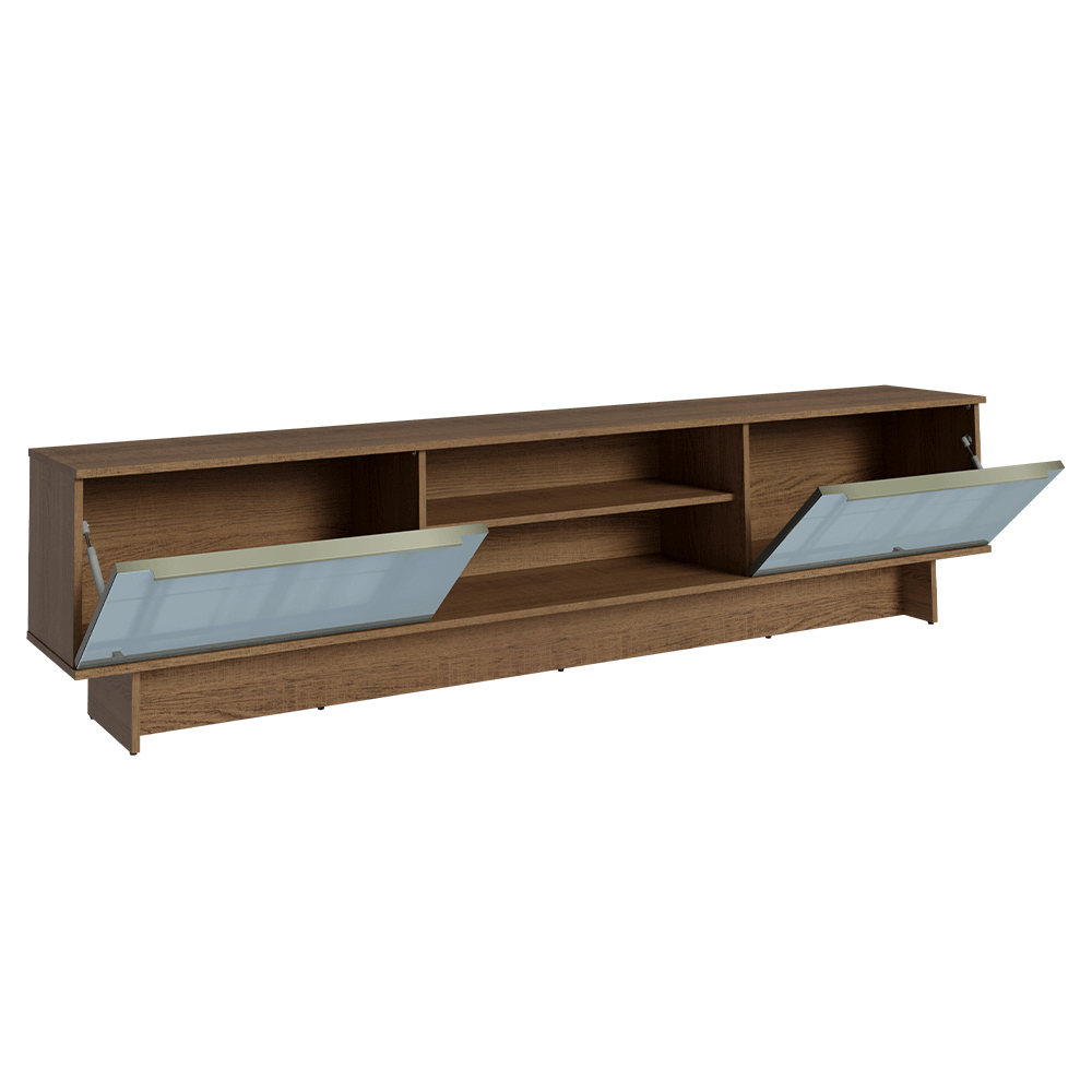 Rack para TV até 80 Polegadas 218 cm 2 Portas Rustic/Cinza Lux Madesa