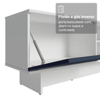 Rack para TV até 80 Polegadas 218 cm 2 Portas Branco/Azul Vik Madesa