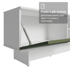 Rack para TV até 80 Polegadas 218 cm 2 Portas Branco/Verde Vik Madesa