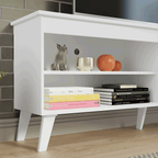 Rack para TV até 55 Polegadas Madesa 6997 com 4 Nichos Branco PO