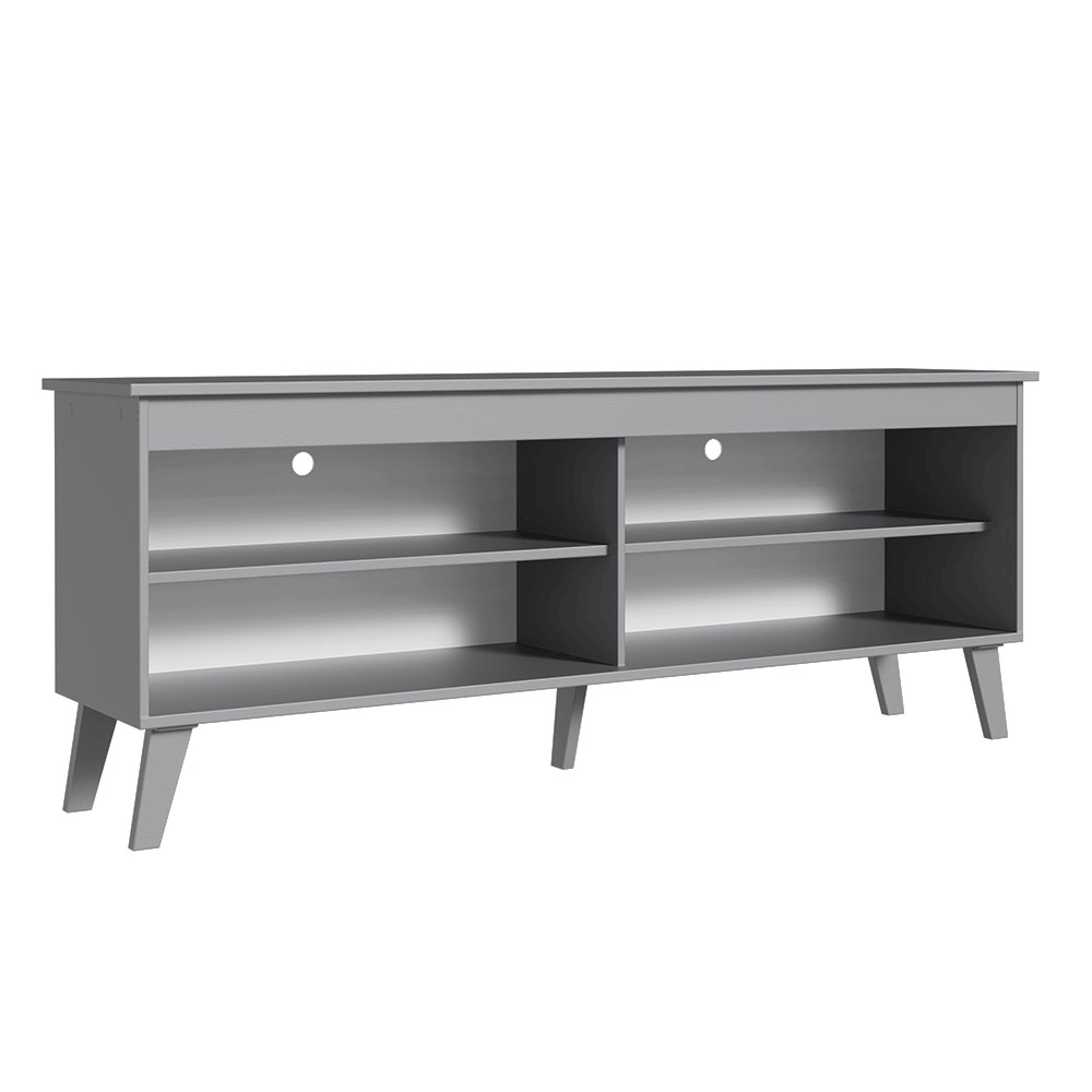 Rack para TV até 55 Polegadas Madesa 6997 com 4 Nichos Cinza PO