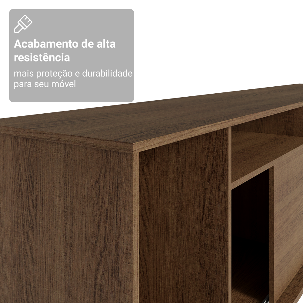Rack para TV até 65 Polegadas Madesa Cancun Rustic