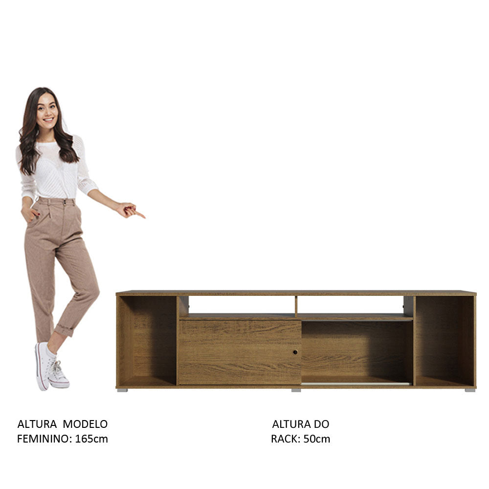 Rack para TV até 65 Polegadas Madesa Cancun Rustic