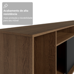 Rack para TV até 65 Polegadas Madesa Cancun Rustic/Preto